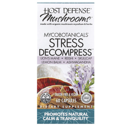Host Defense, Mushrooms™, MycoBotanicals®, Stress Decompress®, 60 Capsules