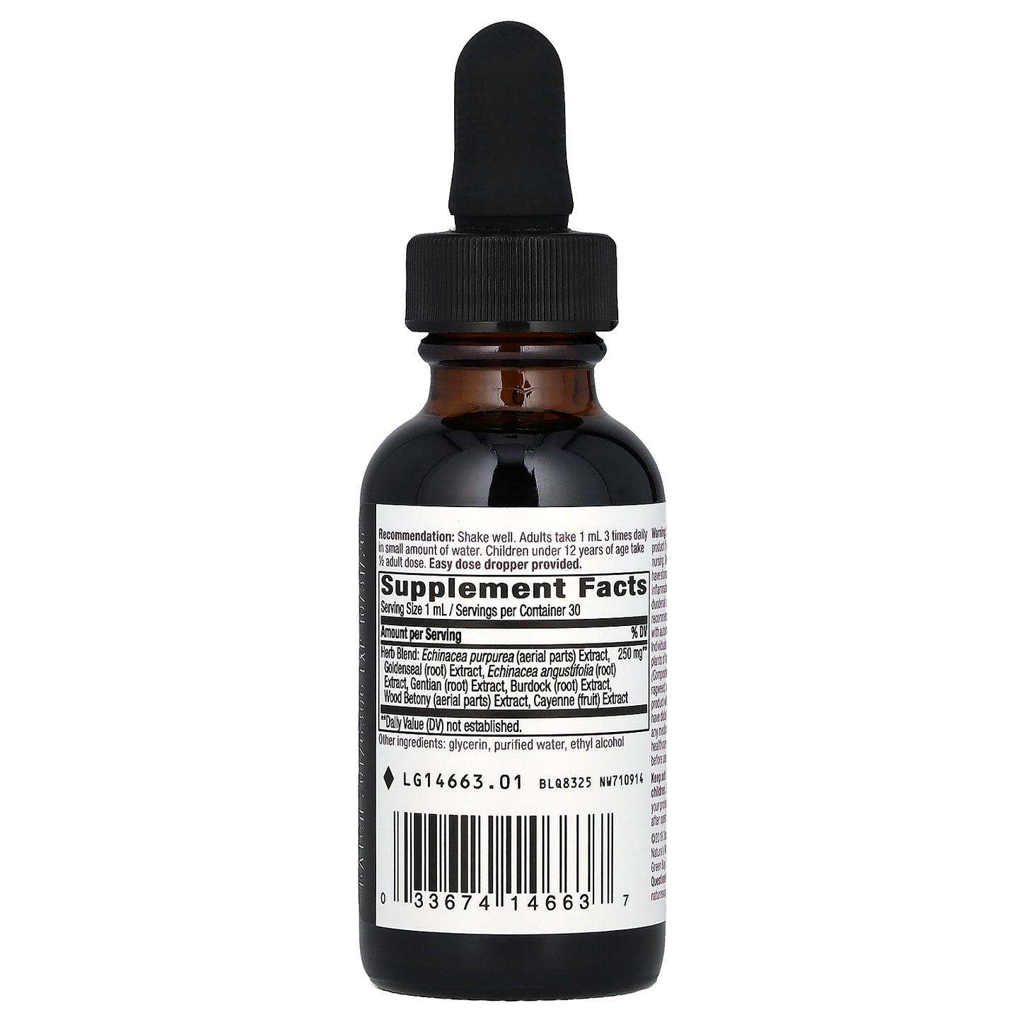 Nature's Way, Echinacea Goldenseal, 250 mg, 1.01 fl oz (30 ml)