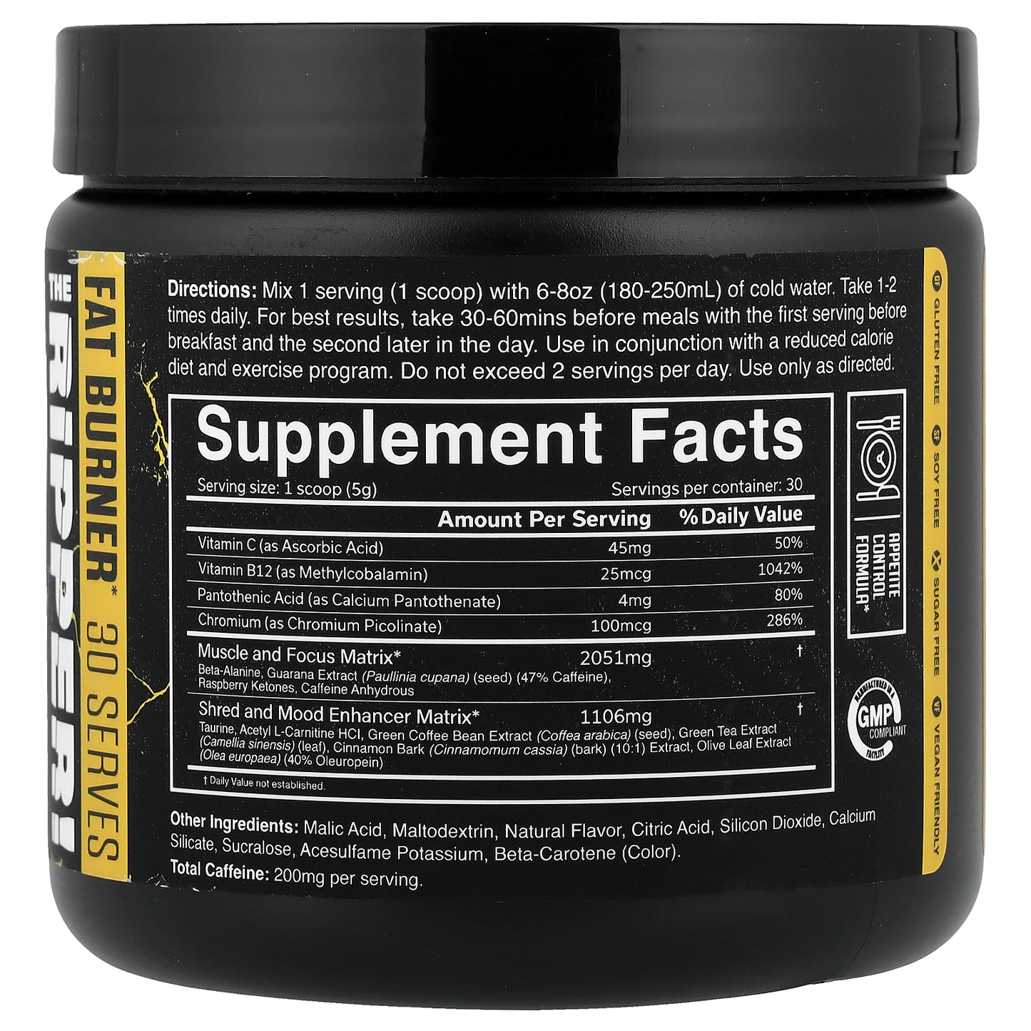 JNX Sports, The Ripper! Fat Burner, Pineapple Shred, 5.3 oz (150 g)