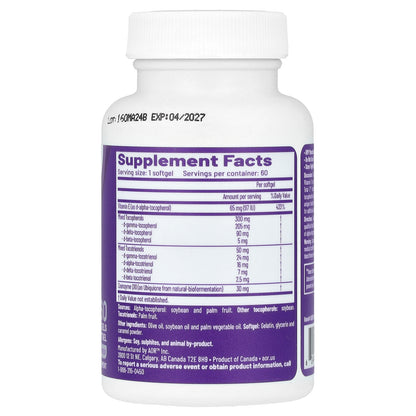 Advanced Orthomolecular Research AOR, Total E™, 60 Softgels