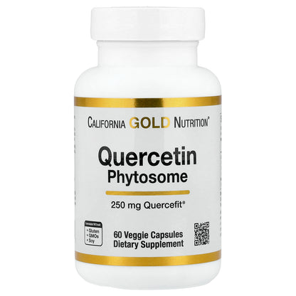 California Gold Nutrition, Quercetin Phytosome Quercefit®, 250 mg, 60 Veggie Capsules