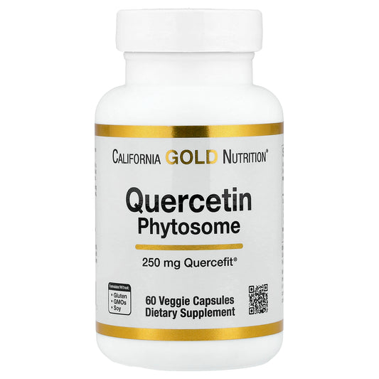 California Gold Nutrition, Quercetin Phytosome Quercefit®, 250 mg, 60 Veggie Capsules
