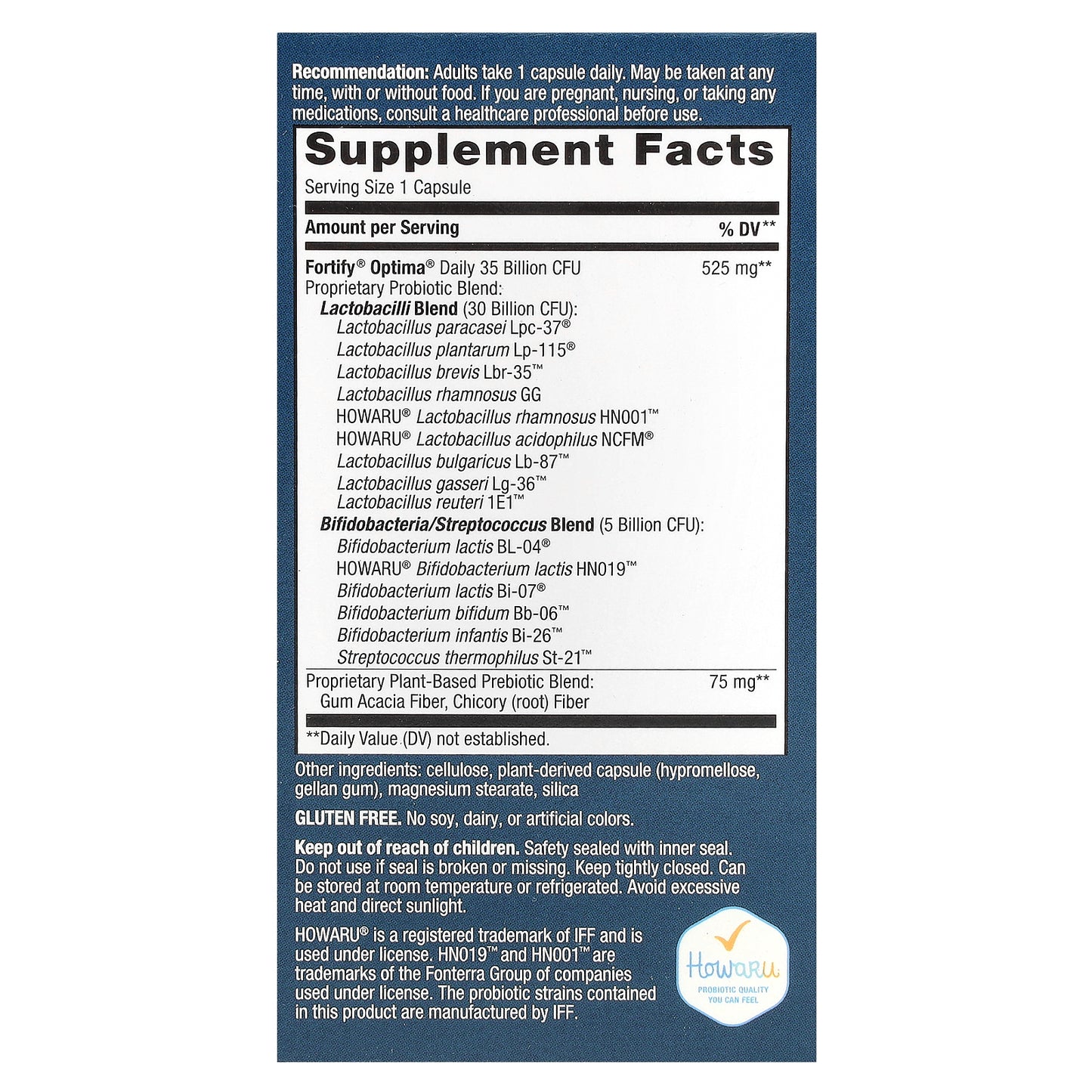 Nature's Way, Optima® Probiotic, Fortify®, Gut Comfort, 35  Billion, 30 Delayed-Release Capsules