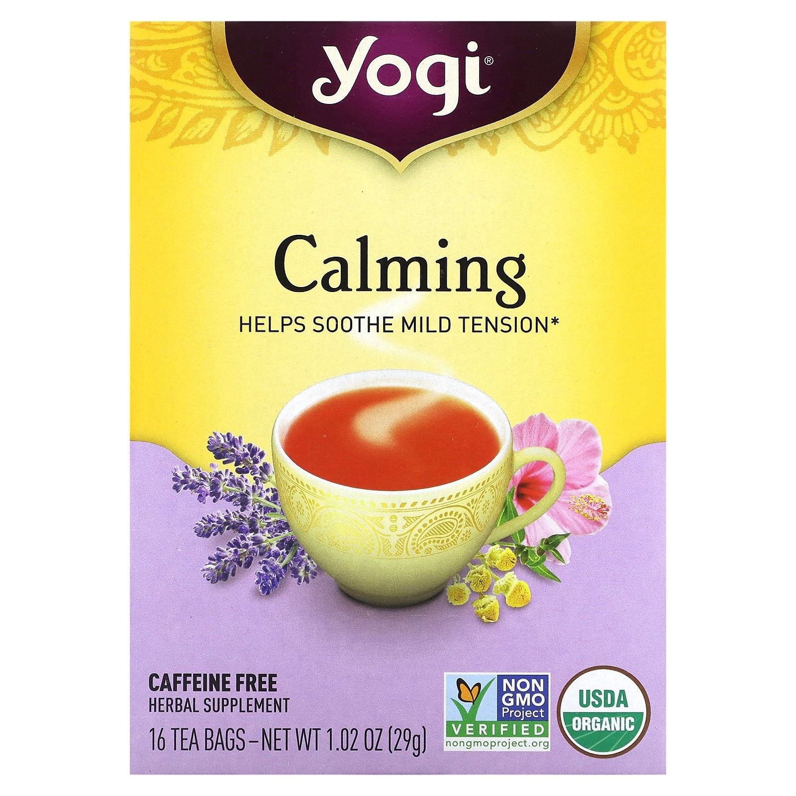 Yogi Tea, Calming, Caffeine Free, 16 Tea Bags, 1.02 oz (29 g)