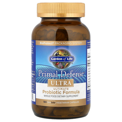 Garden of Life, Primal Defense®, Ultra, Ultimate Probiotic Formula, 180 UltraZorbe™ Vegetarian Capsules