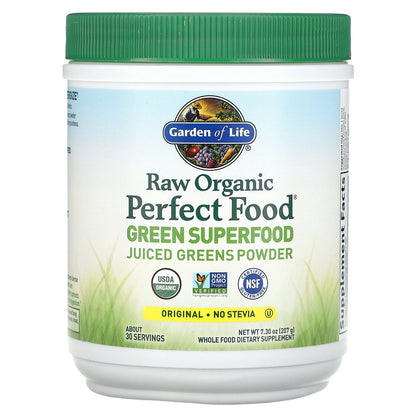 Garden of Life, Raw Organic Perfect Food, Green Superfood, Original, 7.3 oz (207 g)