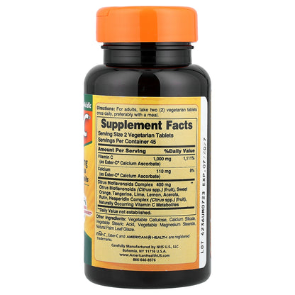 American Health, Ester-C® with Citrus Bioflavonoids, 90 Vegetarian Tablets