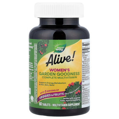Nature's Way, Alive!® Women's Garden Goodness™ Complete Multivitamin, 60 Tablets