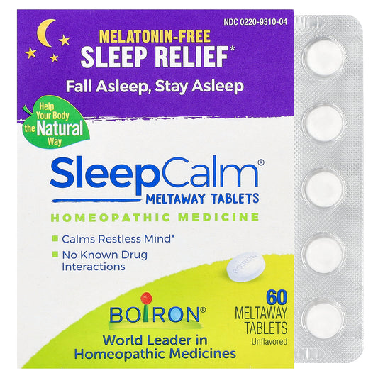 Boiron, SleepCalm®, Unflavored, 60 Meltaway Tablets