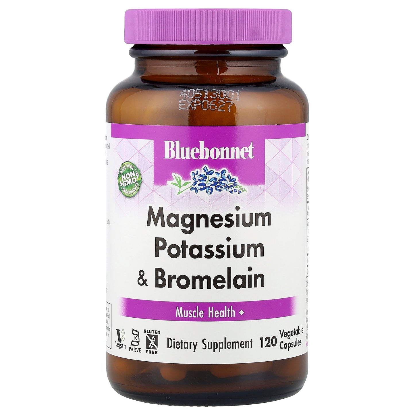 Bluebonnet Nutrition, Magnesium Potassium & Bromelain, 120 Vegetable Capsules