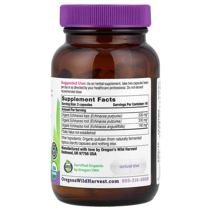 Oregon's Wild Harvest, Organic Echinacea, 90 Organic Vegan Capsules