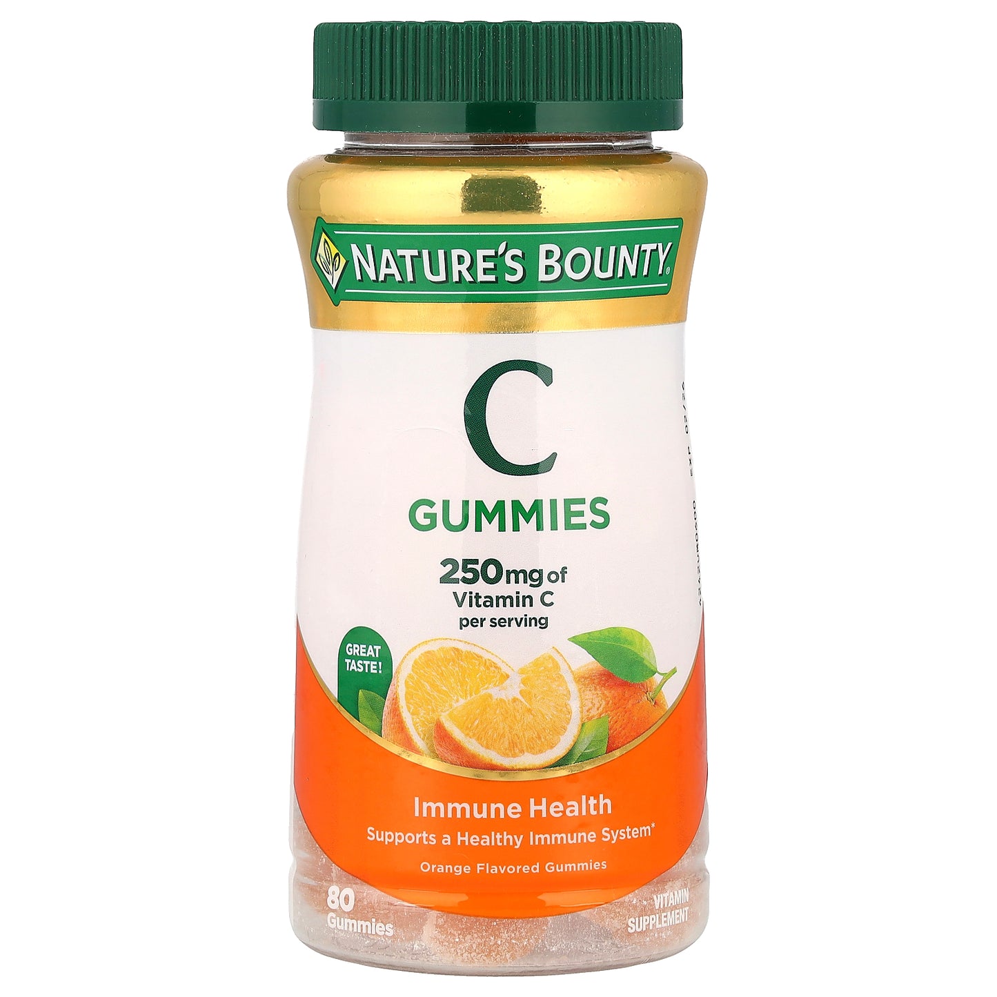 Nature's Bounty, Vitamin C Gummies, Orange, 80 Gummies