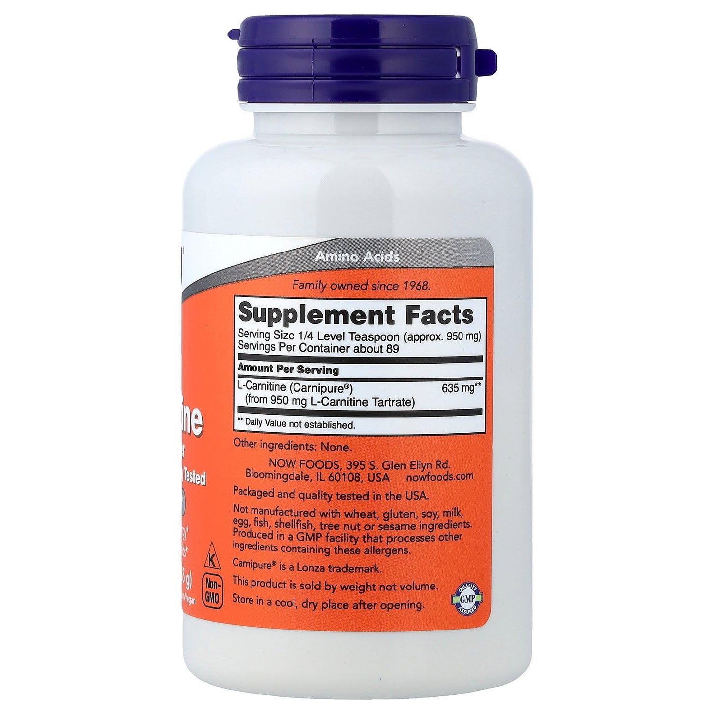 NOW Foods, L-Carnitine Pure Powder, 3 oz (85 g)