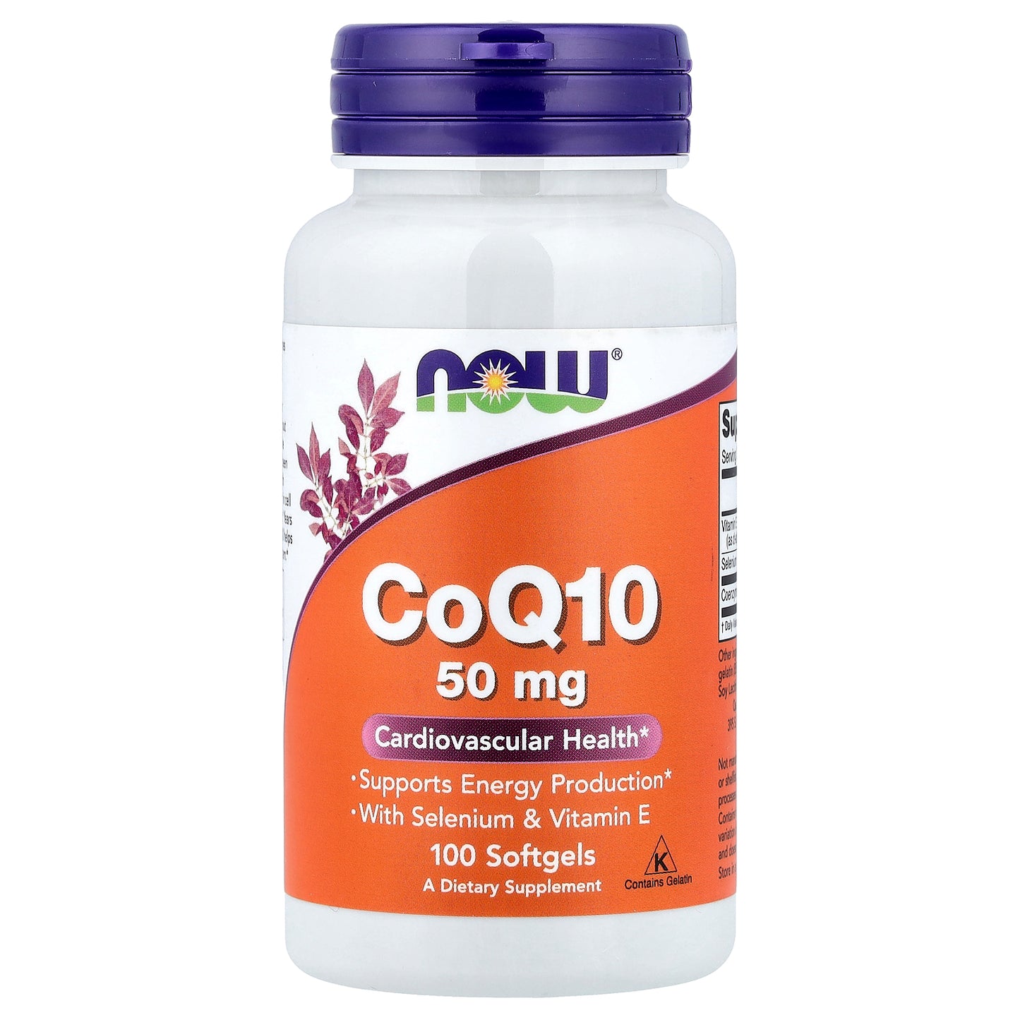 NOW Foods, CoQ10 With Selenium & Vitamin E, 100 Softgels