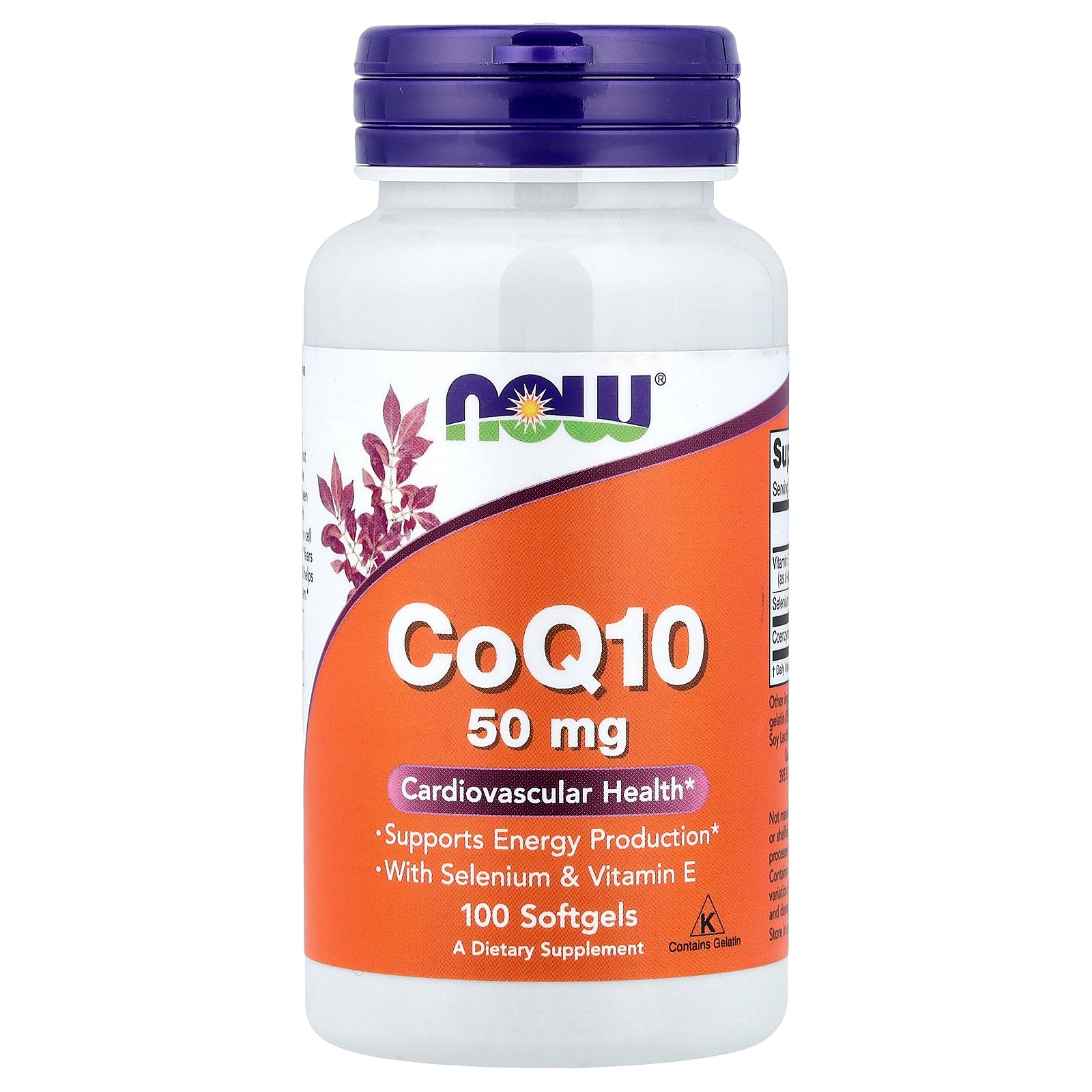 NOW Foods, CoQ10 With Selenium & Vitamin E, 100 Softgels