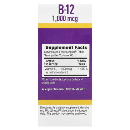 Superior Source, Methylcobalamin B-12, 1,000 mcg, 60 MicroLingual® Instant Dissolve Tablets