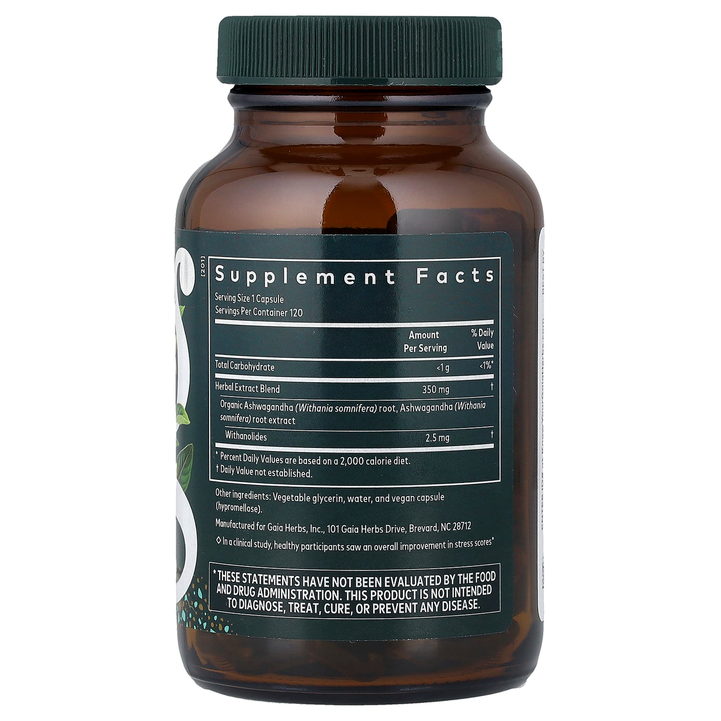 Gaia Herbs, Ashwagandha Root, 120 Liquid Phyto-Caps® (350 mg Per cap)