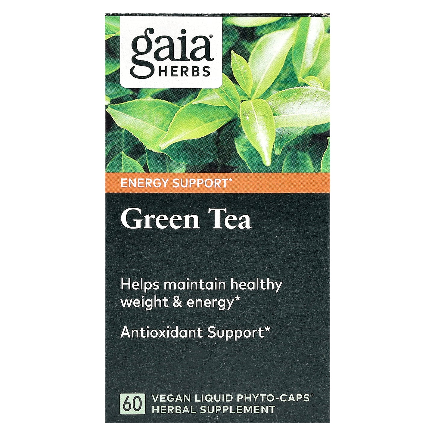 Gaia Herbs, Green Tea, 60 Vegan Liquid Phyto-Caps®