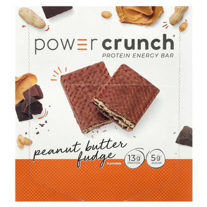 BNRG, Power Crunch®, Protein Energy Bar, Peanut Butter Fudge, 12 Bars, 1.4 oz (40 g) Each