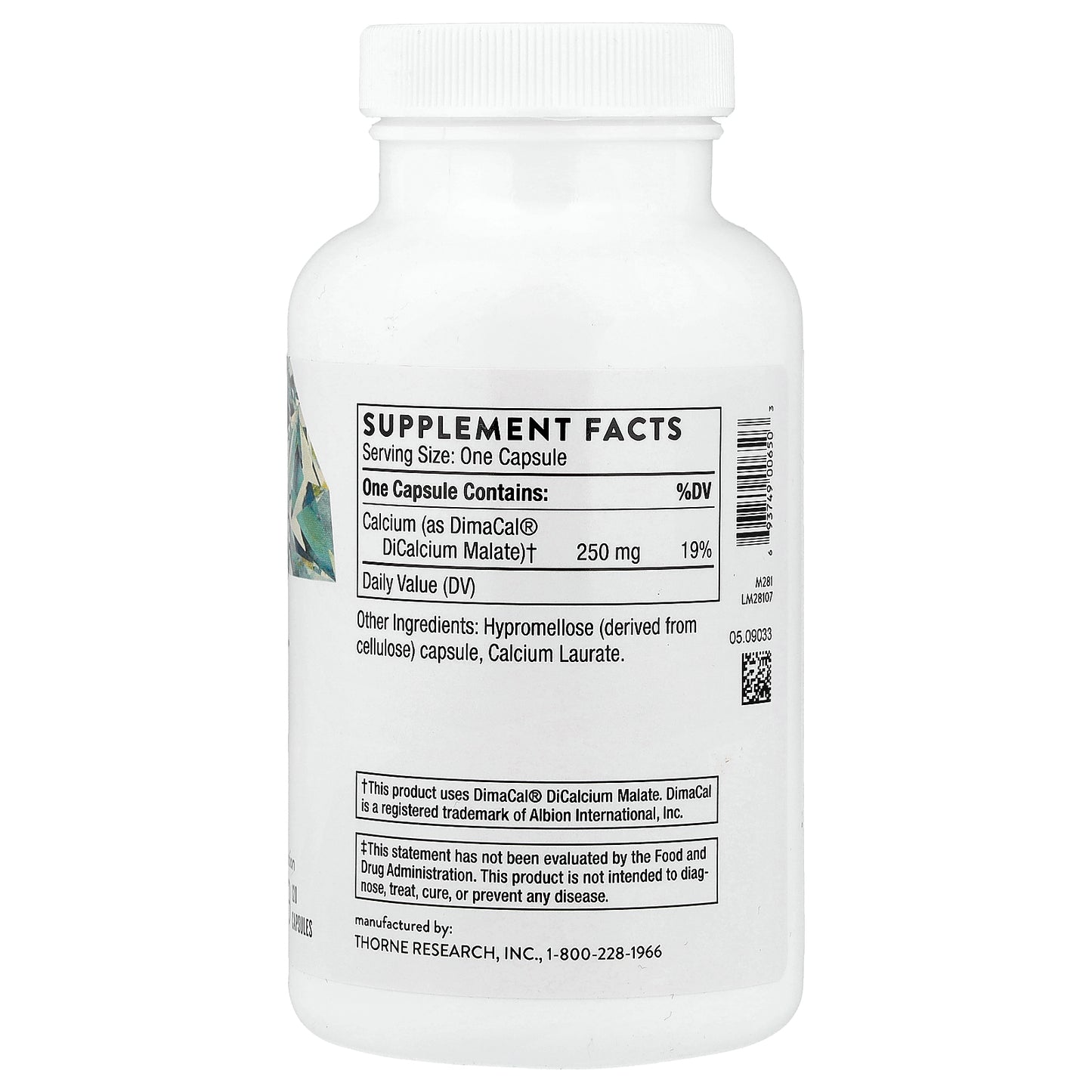 Thorne, Calcium, 120 Capsules (250 mg Per capsule)