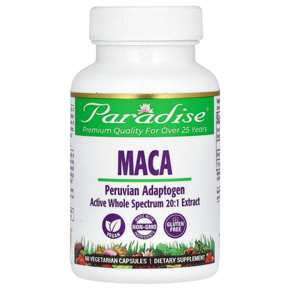 Paradise Herbs, Maca, 60 Vegetarian Capsules (250 mg per Capsule)
