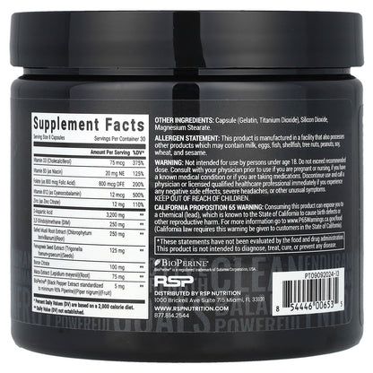 RSP Nutrition, Prime-T, 240 Capsules