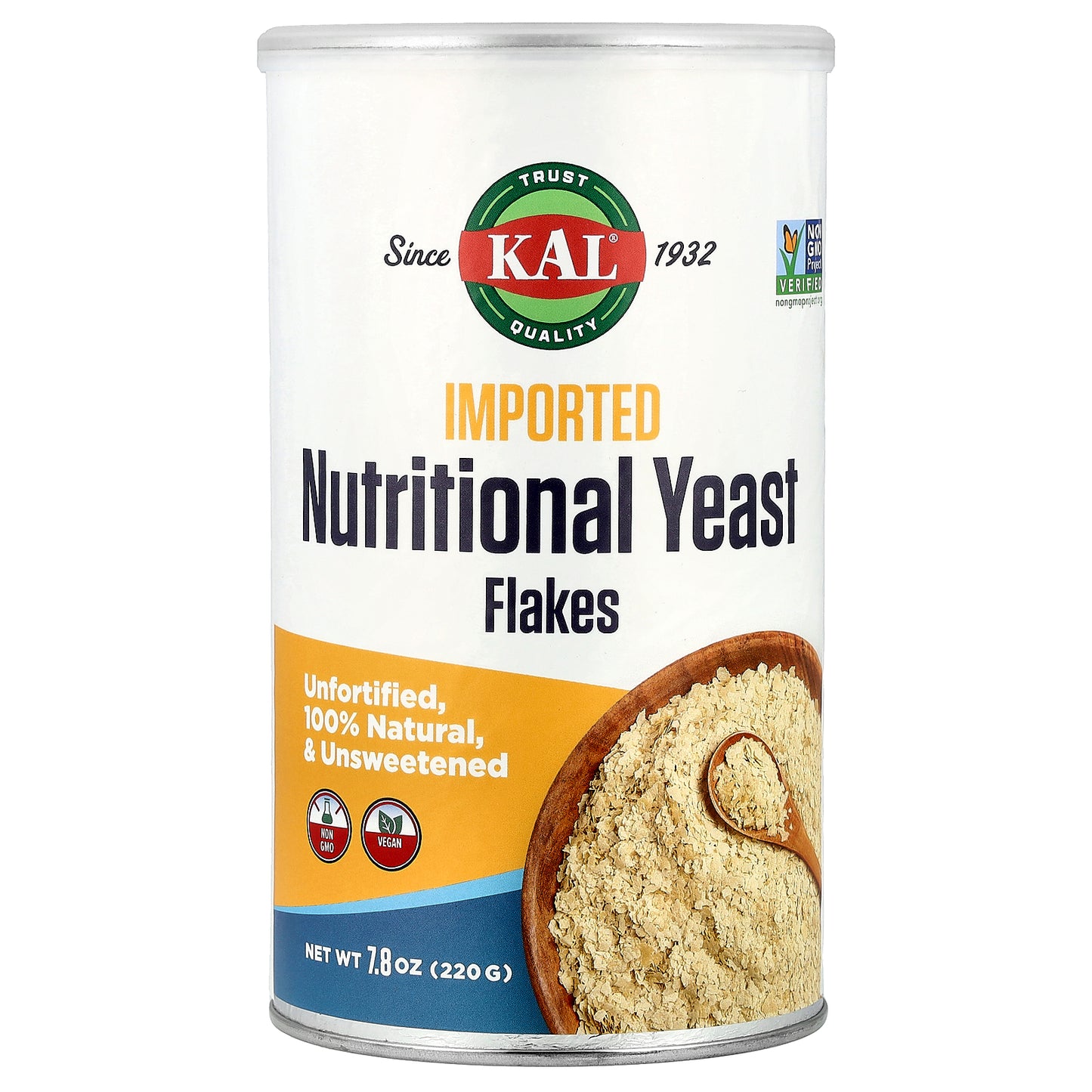 KAL, Imported Nutritional Yeast Flakes, Unsweetened, 7.8 oz (220 g)