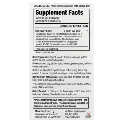 Kyolic, Kyo-Dophilus®, Multi 9 Probiotic, 180 Capsules