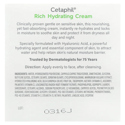 Cetaphil, Rich Hydrating Cream, 1.7 oz (48 g)