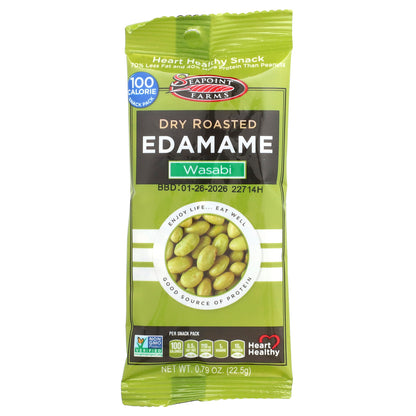 Seapoint Farms, Dry Roasted Edamame, Wasabi, 8 Snack Packs, 0.79 oz (22.5 g) Each