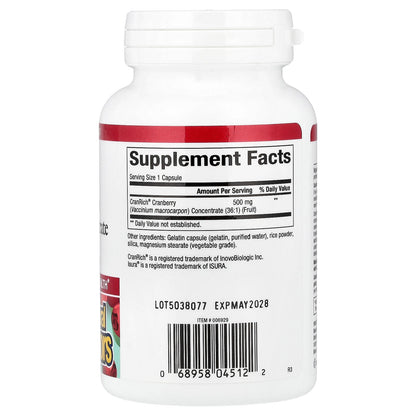 Natural Factors, CranRich®, Cranberry Concentrate, Super Strength, 500 mg, 90 Capsules