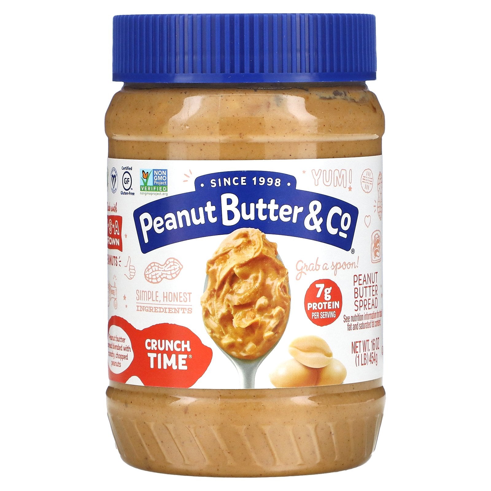 Peanut Butter & Co., Peanut Butter Spread, Crunch Time, 16 oz (454 g)