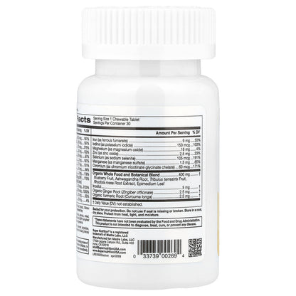 Super Nutrition, SimplyOne®, Men’s Multivitamin + Supporting Herbs with Vitamin A, Vitamin C, Organic Whole Food and Botanical Blend, Wild-Berry, 30 Chewable Tablets