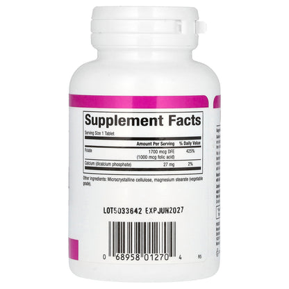 Natural Factors, Folic Acid, 1,000 mcg, 90 Tablets