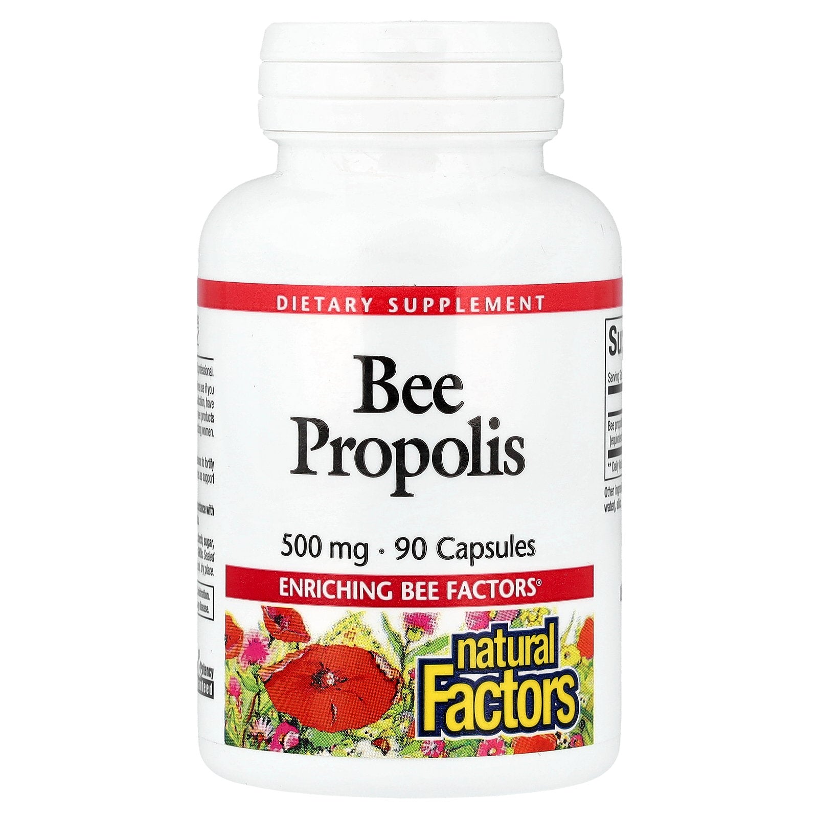 Natural Factors, Bee Propolis, 500 mg, 90 Capsules