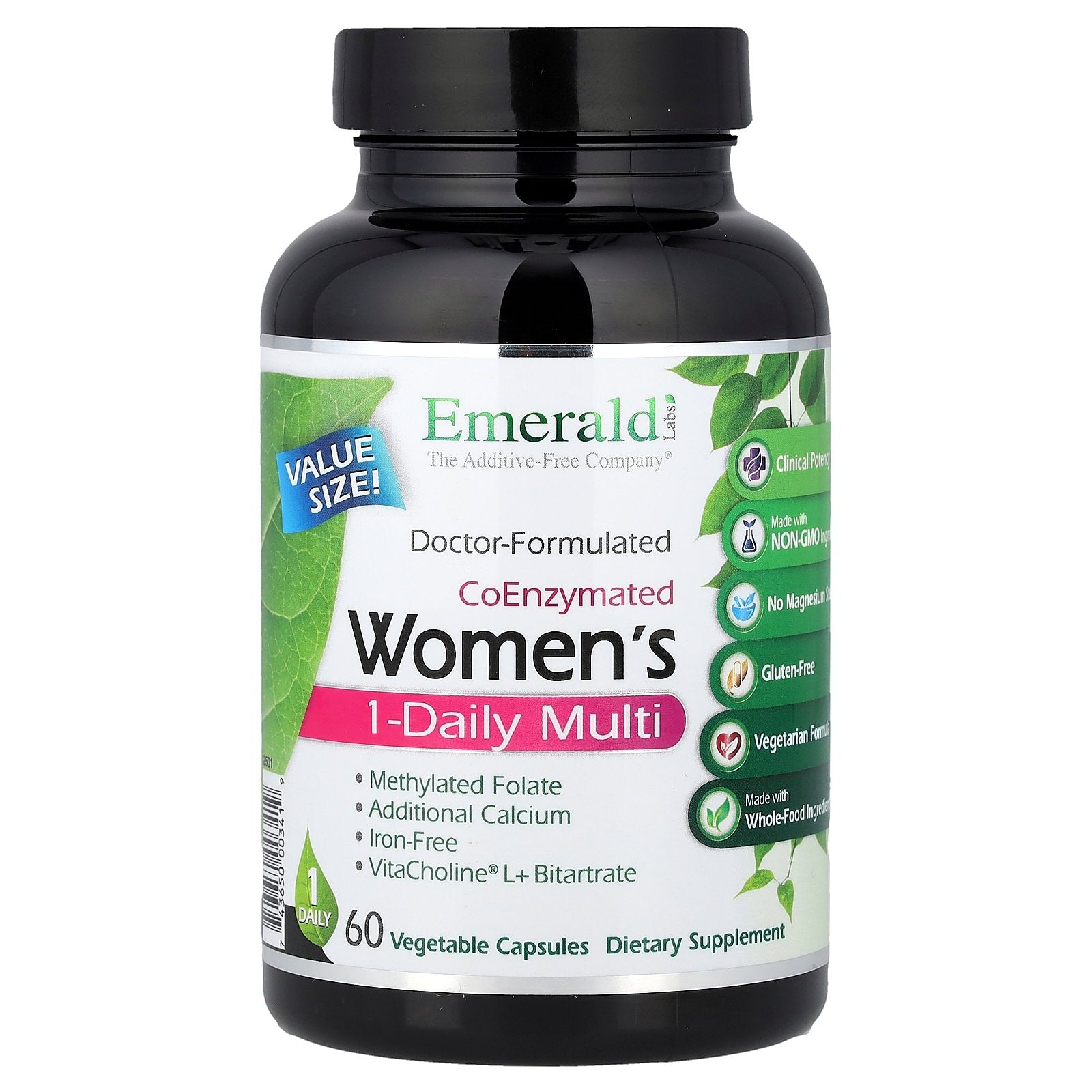 Emerald Laboratories, CoEnzymated Women's 1-Daily Multi, 60 Vegetable Caps