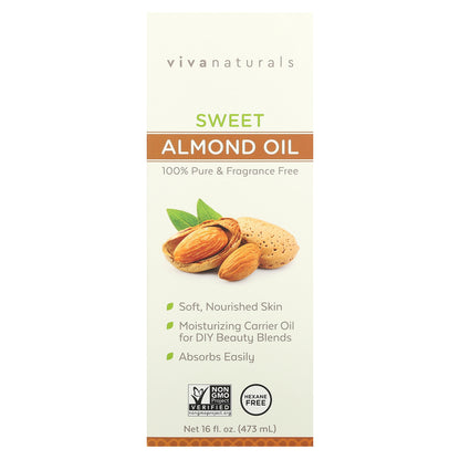 Viva Naturals, Sweet Almond Oil, 16 fl oz (473 ml)