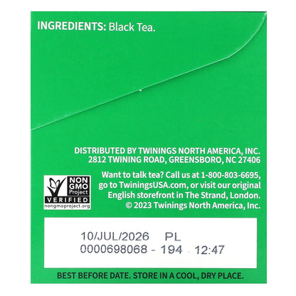 Twinings, Pure Black Tea, Irish Breakfast, 20 Tea Bags, 1.41 oz (40 g)