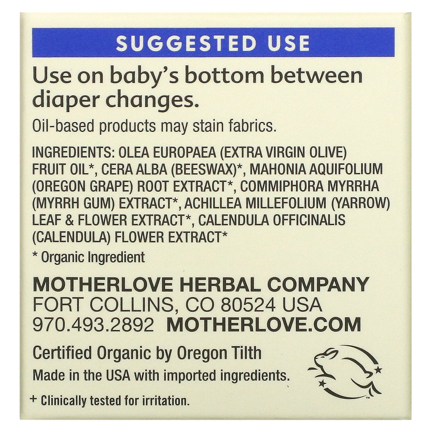 Motherlove, Baby, Diaper Balm, 1 fl oz (29.5 ml)