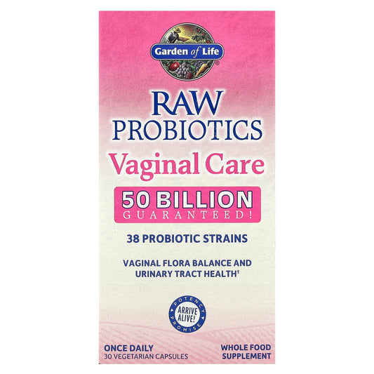 Garden of Life, RAW Probiotics, Vaginal Care, 30 Vegetarian Capsules