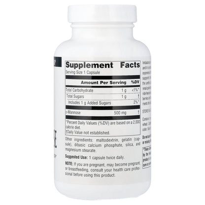 Source Naturals, D-Mannose, 500 mg, 120 Capsules