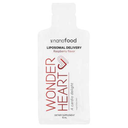 Codeage, Nanofood, Wonder Heart, Liposomal CoQ10, Raspberry, 30 Pouches, 0.3 fl oz (10 ml) Each