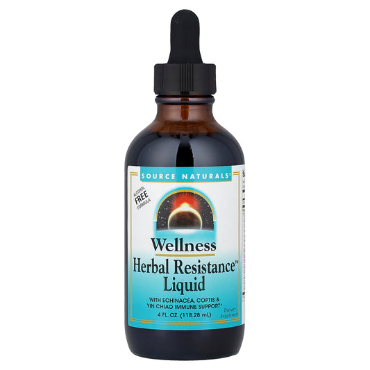 Source Naturals, Wellness Herbal Resistance™ Liquid, Alcohol Free, 4 fl oz (118.28 ml)