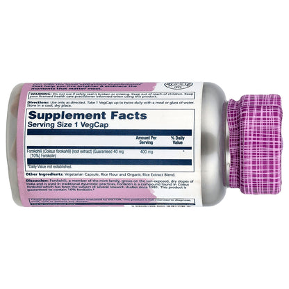 Solaray, Super Forskohlii, 400 mg, 60 VegCaps