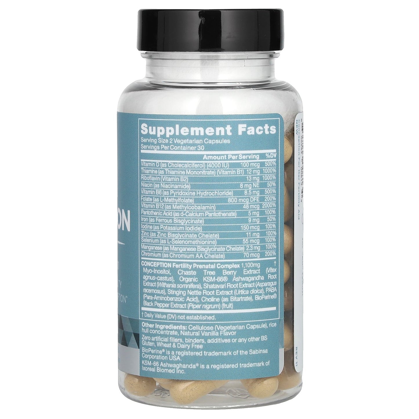 Eu Natural, Conception For Her, Fertility Aid & Multi, 60 Vegetarian Capsules