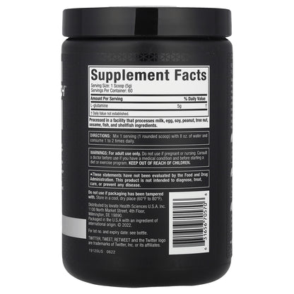 MuscleTech, Platinum 100% Glutamine, Unflavored, 10.58 oz (300 g)