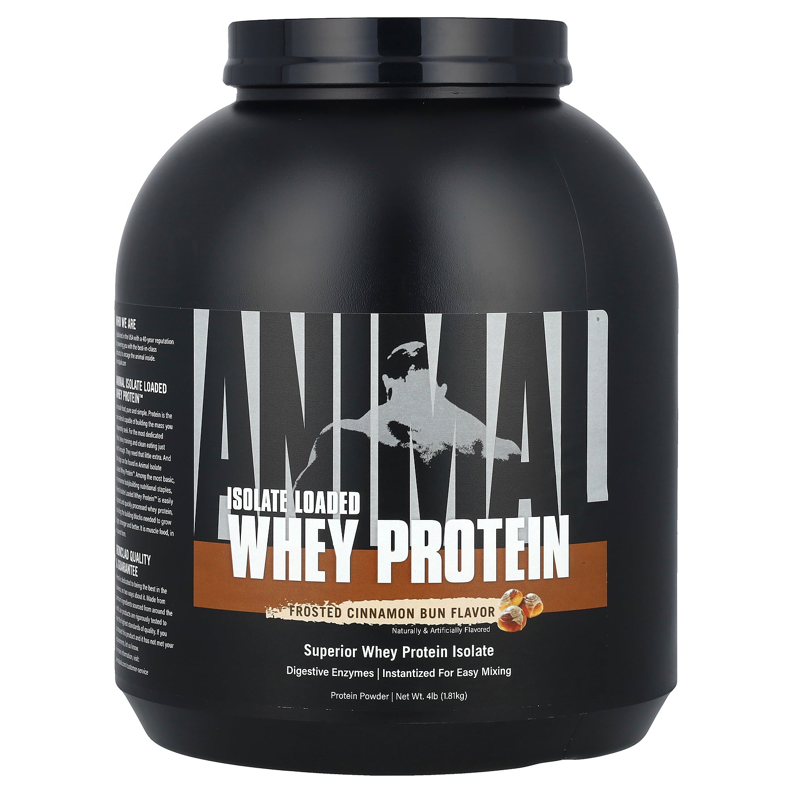 Animal, Isolate Loaded Whey Protein Powder, Frosted Cinnamon Bun, 4 lb (1.81 kg)