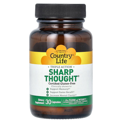 Country Life, Triple Action Sharp Thought, 30 Capsules