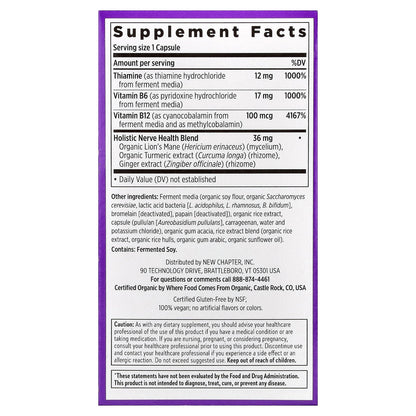 New Chapter, Holistic Nerve Health, 30 Capsules