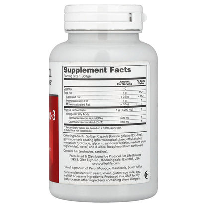 Protocol for Life Balance, Molecularly Distilled Ultra Omega-3 Fish Oil, 90 Softgels